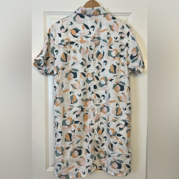 Rachel Zoe Linen Button Up Shirt Dress with pockets Size Large - Picture 6 of 9